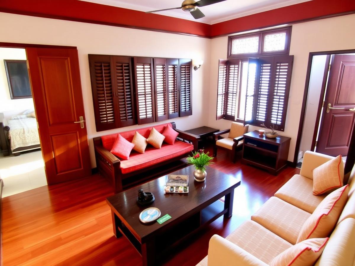 Interior of a homestay living room